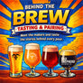 Promotional graphic for 'Behind the Brew' tasting and pairing event featuring Bad Shepherd Brewing Co. beers.