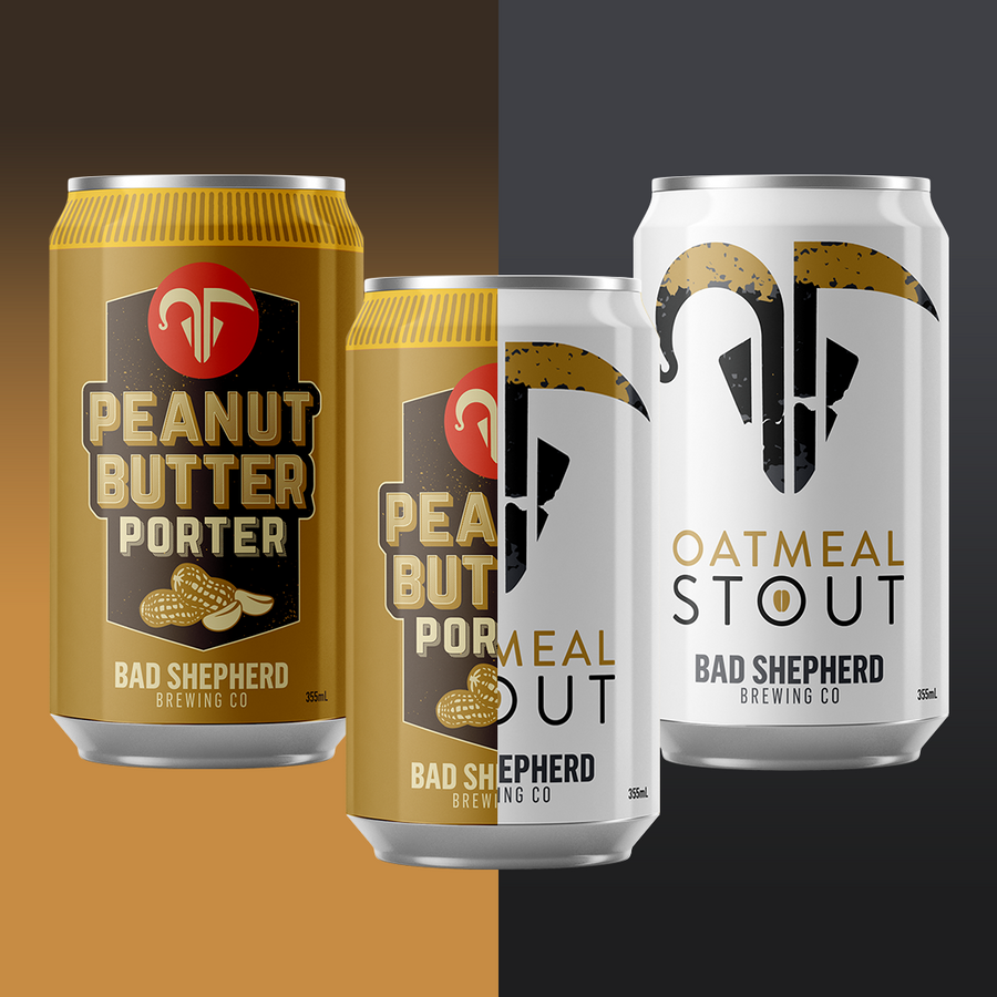 Half & Half Case:  Peanut Butter Porter & Oatmeal Stout